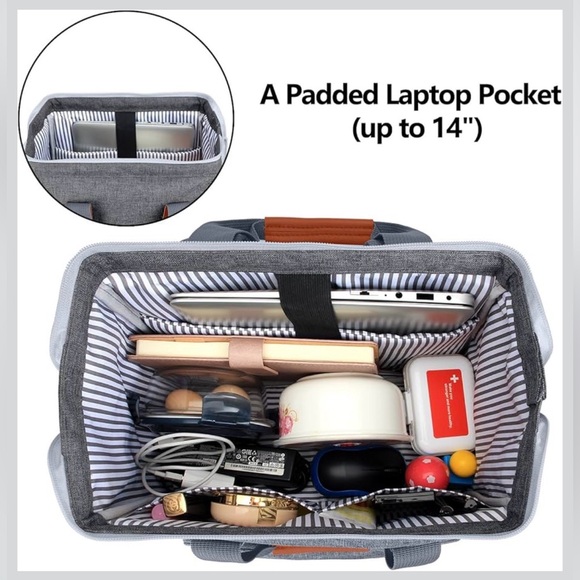 LUXJA Breast Pump Bag with Compartments for Cooler Bag Breast Pump Backpack - Picture 7 of 17